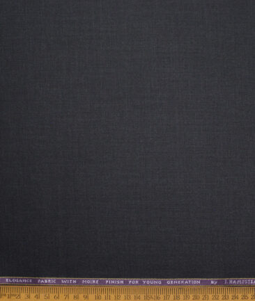 J.hampstead Men's Poly Viscose  Self Design  Unstitched Suiting Fabric (Dark Grey)