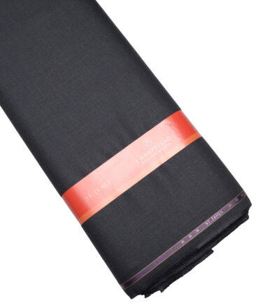 J.hampstead Men's Poly Viscose  Self Design  Unstitched Suiting Fabric (Dark Grey)