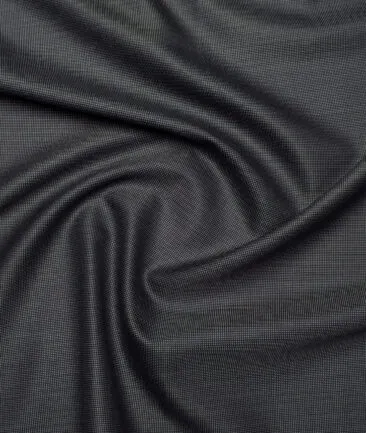 J.hampstead Men's Poly Viscose  Strucutred  Unstitched Suiting Fabric (Blackish Grey)