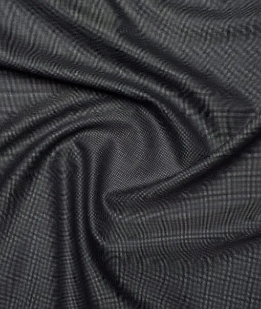J.hampstead Men's Poly Viscose  Strucutred  Unstitched Suiting Fabric (Blackish Grey)