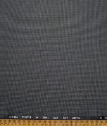J.hampstead Men's Poly Viscose  Strucutred  Unstitched Suiting Fabric (Blackish Grey)