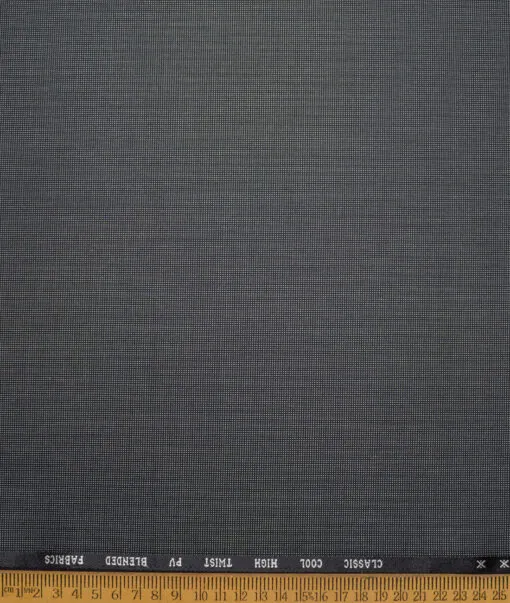 J.hampstead Men's Poly Viscose  Strucutred  Unstitched Suiting Fabric (Blackish Grey)