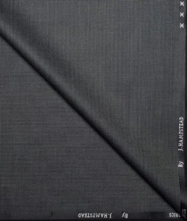 J.hampstead Men's Poly Viscose  Strucutred  Unstitched Suiting Fabric (Blackish Grey)