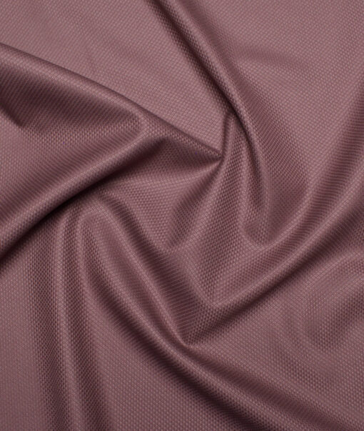 J.hampstead Men's Poly Viscose  Structured  Unstitched Stretchable Suiting Fabric (Turquoise Rose Pink)