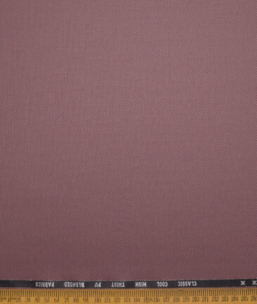 J.hampstead Men's Poly Viscose  Structured  Unstitched Stretchable Suiting Fabric (Turquoise Rose Pink)