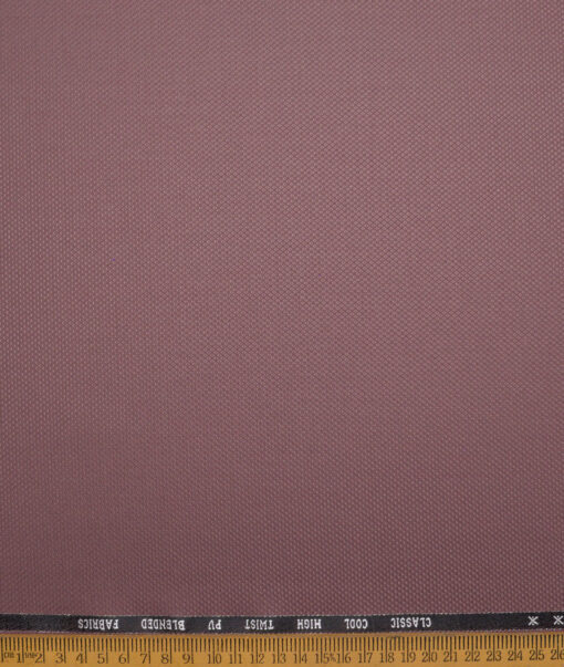 J.hampstead Men's Poly Viscose  Structured  Unstitched Stretchable Suiting Fabric (Turquoise Rose Pink)