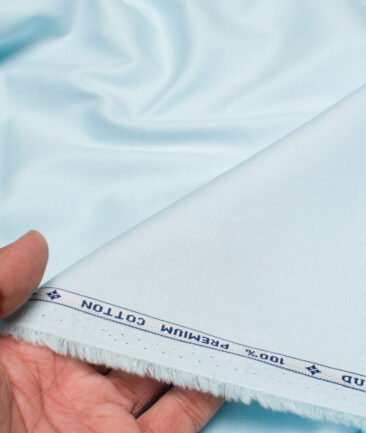 Arvind  Cotton Structured Shirting Fabric (Arctic Blue)