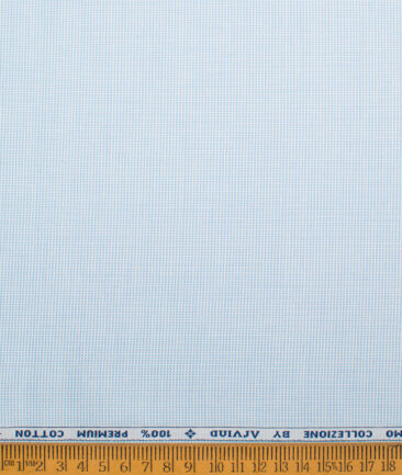 Arvind  Cotton Structured Shirting Fabric (Arctic Blue)