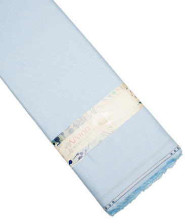 Arvind  Cotton Structured Shirting Fabric (Arctic Blue)
