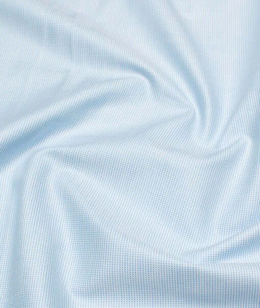 Arvind  Cotton Structured Shirting Fabric (Arctic Blue)