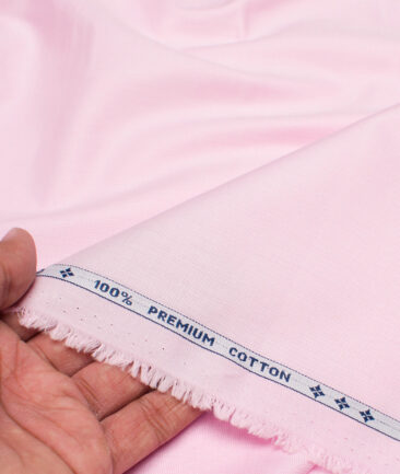 Arvind  Cotton Structured Shirting Fabric (Baby Pink)