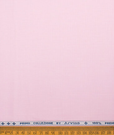 Arvind  Cotton Structured Shirting Fabric (Baby Pink)