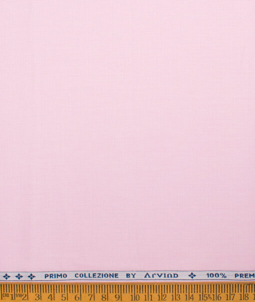 Arvind  Cotton Structured Shirting Fabric (Baby Pink)
