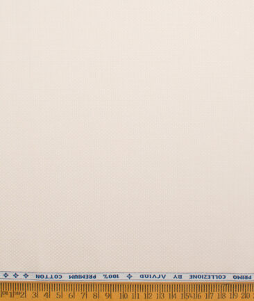 Arvind  Cotton Structured Shirting Fabric (Dairy Cream)