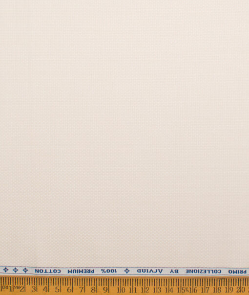 Arvind  Cotton Structured Shirting Fabric (Dairy Cream)