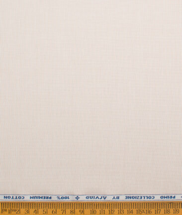 Arvind  Cotton Structured Shirting Fabric (Dairy Cream)