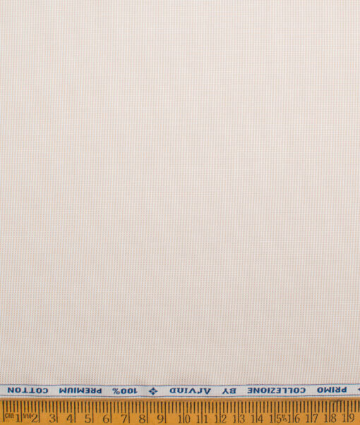 Arvind  Cotton Structured Shirting Fabric (Dairy Cream)