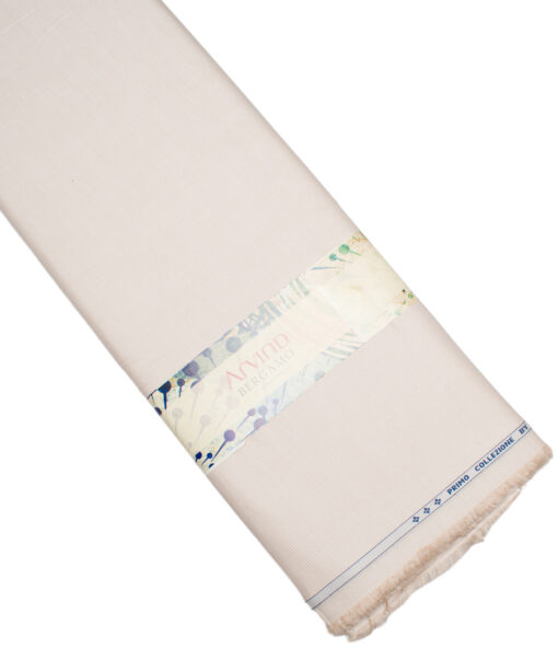 Arvind  Cotton Structured Shirting Fabric (Dairy Cream)
