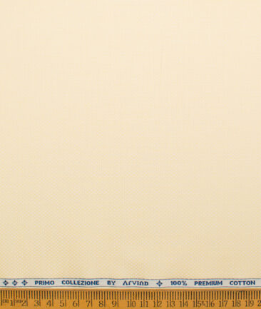 Arvind  Cotton Structured Shirting Fabric (Lemon Yellow)