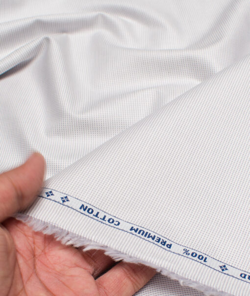Arvind  Cotton Structured Shirting Fabric (Light Grey)