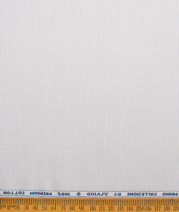 Arvind  Cotton Structured Shirting Fabric (Light Grey)