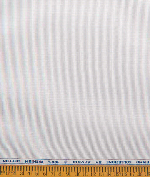 Arvind  Cotton Structured Shirting Fabric (Light Grey)