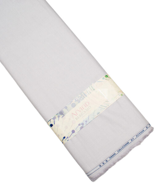 Arvind  Cotton Structured Shirting Fabric (Light Grey)