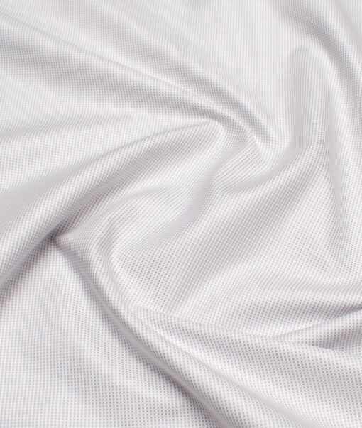 Arvind  Cotton Structured Shirting Fabric (Light Grey)