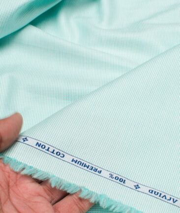 Arvind  Cotton Structured Shirting Fabric (Light Aqua Green)