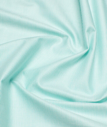 Arvind  Cotton Structured Shirting Fabric (Light Aqua Green)