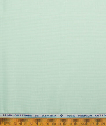 Arvind  Cotton Structured Shirting Fabric (Light Green)