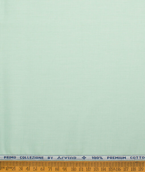 Arvind  Cotton Structured Shirting Fabric (Light Green)
