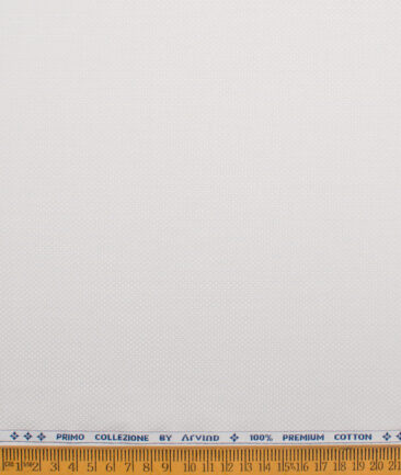 Arvind  Cotton Structured Shirting Fabric (Light Grey)