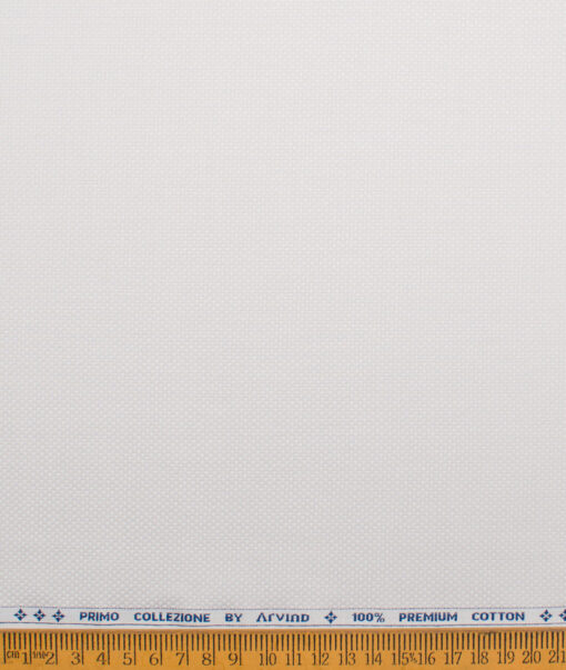 Arvind  Cotton Structured Shirting Fabric (Light Grey)