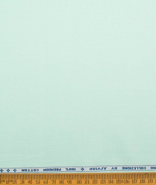 Arvind  Cotton Structured Shirting Fabric (Mint Green)