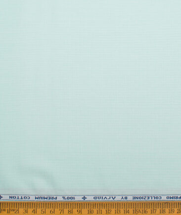 Arvind  Cotton Structured Shirting Fabric (Mint Green)