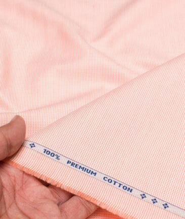 Arvind  Cotton Structured Shirting Fabric (Orange)