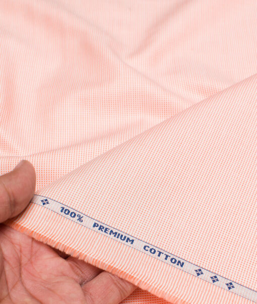 Arvind  Cotton Structured Shirting Fabric (Orange)