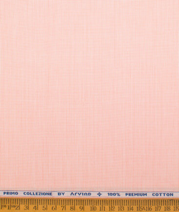 Arvind  Cotton Structured Shirting Fabric (Orange)