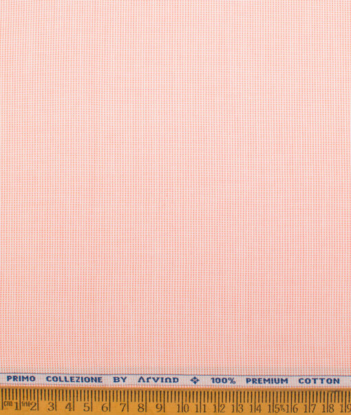 Arvind  Cotton Structured Shirting Fabric (Orange)