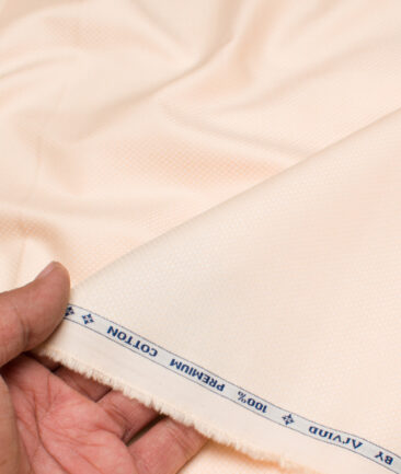 Arvind  Cotton Structured Shirting Fabric (Peach)