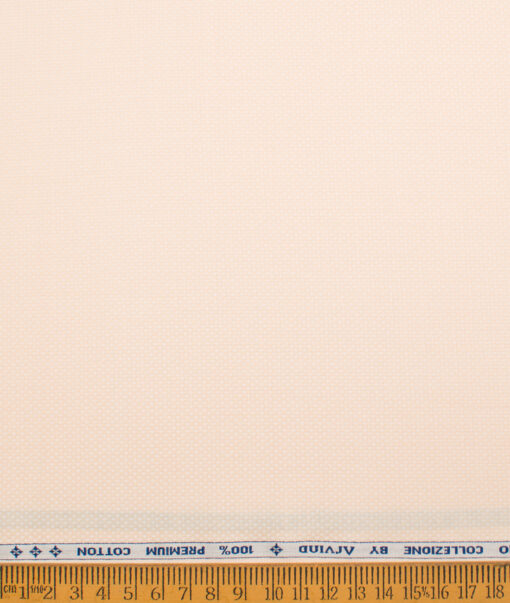 Arvind  Cotton Structured Shirting Fabric (Peach)