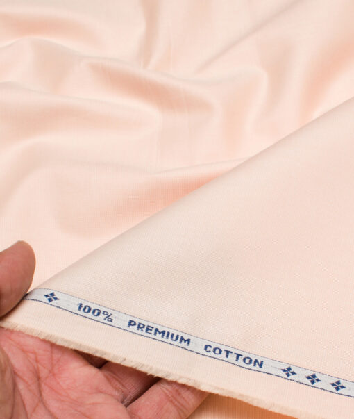 Arvind  Cotton Structured Shirting Fabric (Peach)