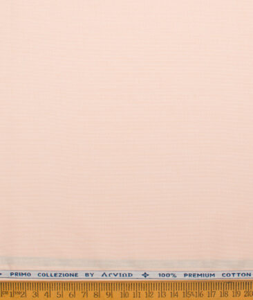 Arvind  Cotton Structured Shirting Fabric (Peach)