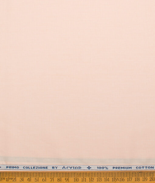 Arvind  Cotton Structured Shirting Fabric (Peach)
