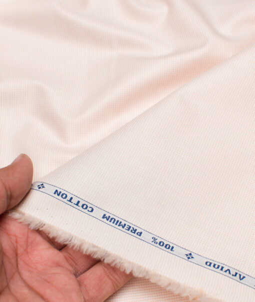 Arvind  Cotton Structured Shirting Fabric (Peach)