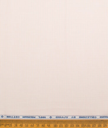 Arvind  Cotton Structured Shirting Fabric (Peach)
