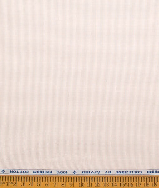 Arvind  Cotton Structured Shirting Fabric (Peach)