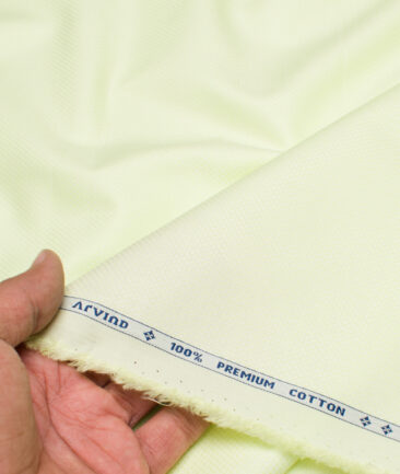 Arvind  Cotton Structured Shirting Fabric (Pear Green)