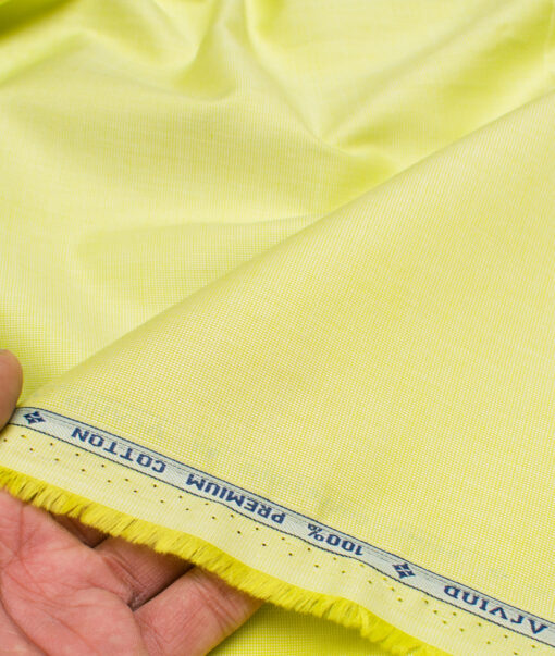 Arvind  Cotton Structured Shirting Fabric (Pear Green)